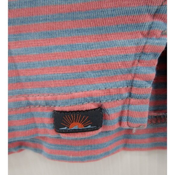 Faherty Polo Shirt Small Pullover Sunset Striped Organic Cotton Knit - Picture 4 of 11